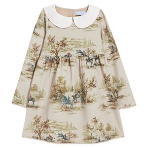 Hill House Tiny Lottie Dress Equestrian Toile 7/8